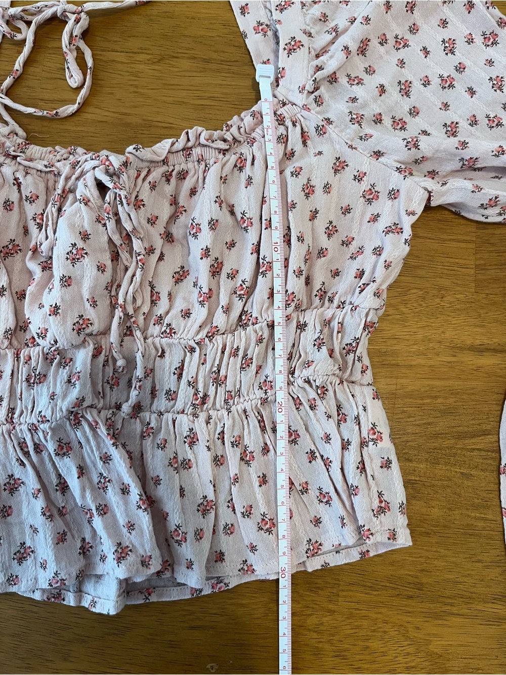 Floral Peasant/Babydoll Cotton Top - Picture 4 of 5